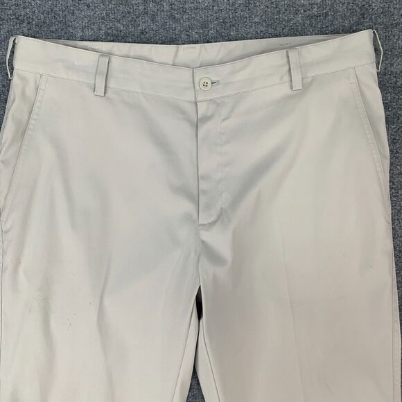 Nike Golf Pants Mens 34 Beige Dri Fit Tech Flat Front Quick Dry Performance - Picture 4 of 15